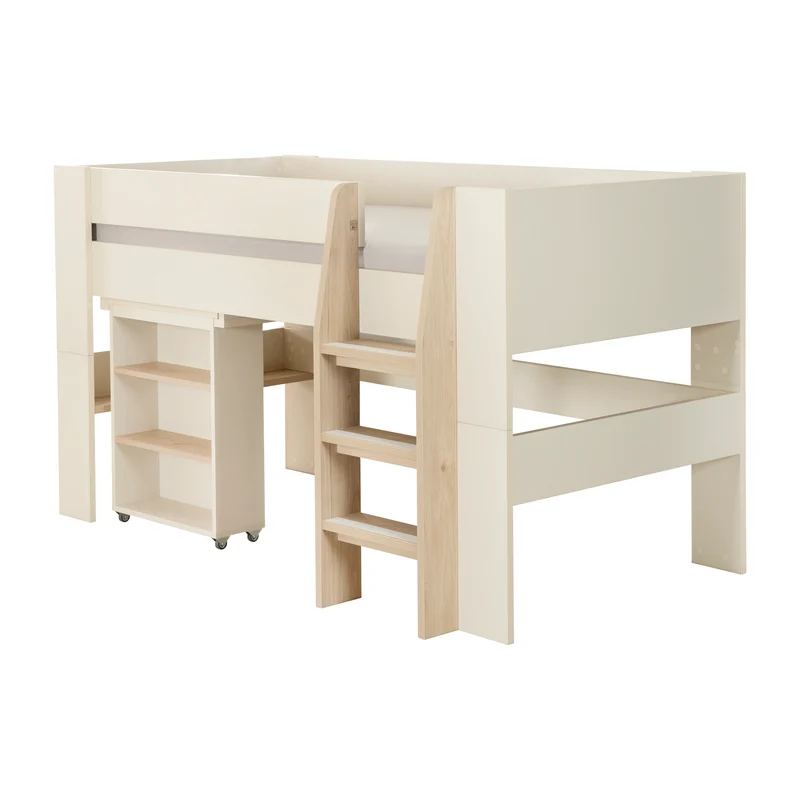 Hochbett Set 'Studio' - Serie 'Flexi Grow' - Cashmere / Eichen-Dekor