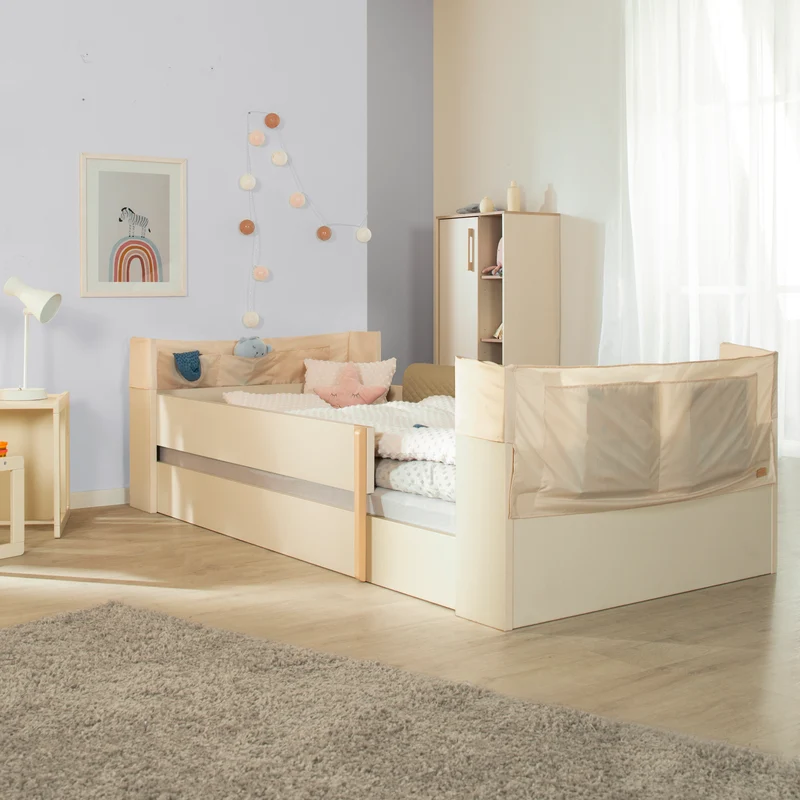 Kinderbett-Set 'Toddler' 90 x 200 cm - Serie 'Flexi Grow' - Cashmere / Eichen-Dekor