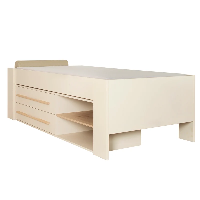 Kinderbett-Set 'Captain' 90 x 200 cm - Serie 'Flexi Grow' - Cashmere / Eichen-Dekor
