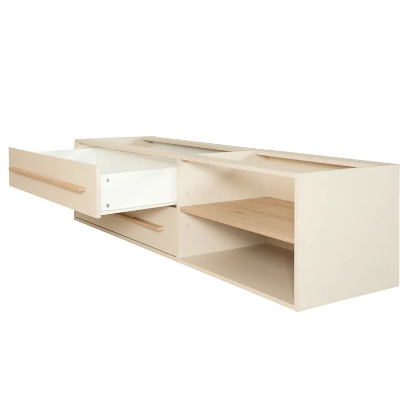 Kinderbett-Set 'Captain' 90 x 200 cm - Serie 'Flexi Grow' - Cashmere / Eichen-Dekor