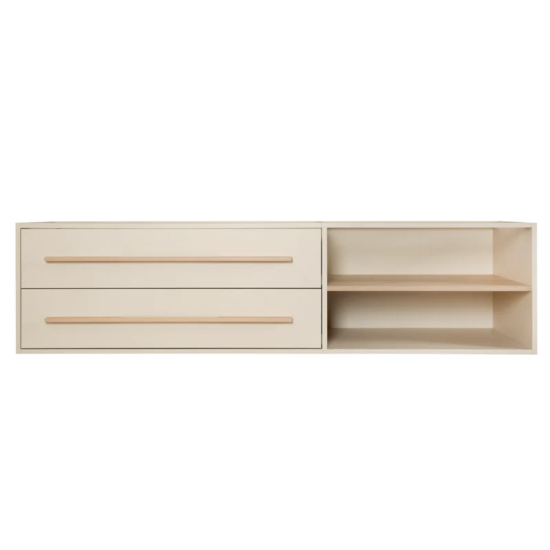 Kinderbett-Set 'Captain' 90 x 200 cm - Serie 'Flexi Grow' - Cashmere / Eichen-Dekor