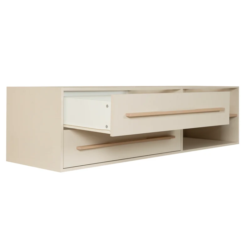 Kinderbett-Set 'Captain' 90 x 200 cm - Serie 'Flexi Grow' - Cashmere / Eichen-Dekor