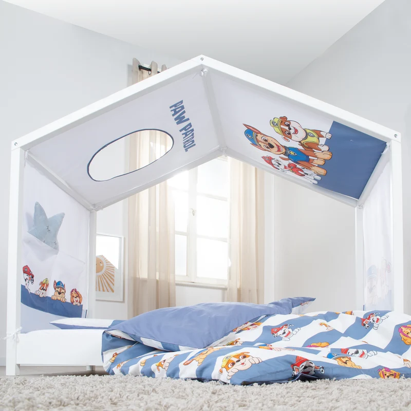 Hausbettbezug 70 x 140 cm 'Paw Patrol' - Weiß / Blau