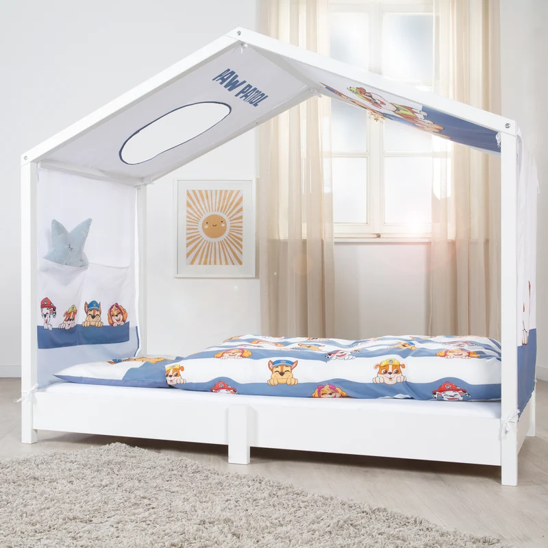 Hausbettbezug 70 x 140 cm 'Paw Patrol' - Weiß / Blau