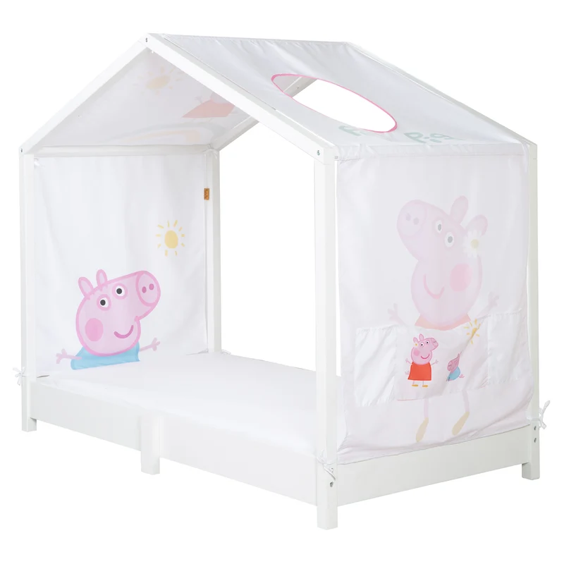 Hausbettbezug 70 x 140 cm 'Peppa Pig' - Rosa / Weiß
