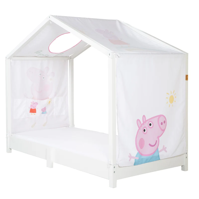 Hausbettbezug 70 x 140 cm 'Peppa Pig' - Rosa / Weiß