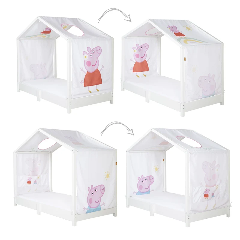 Hausbettbezug 70 x 140 cm 'Peppa Pig' - Rosa / Weiß