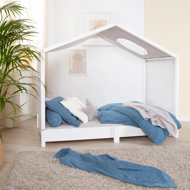 Hausbettbezug neutral 70 x 140 cm inkl. 2 Taschen - Grau