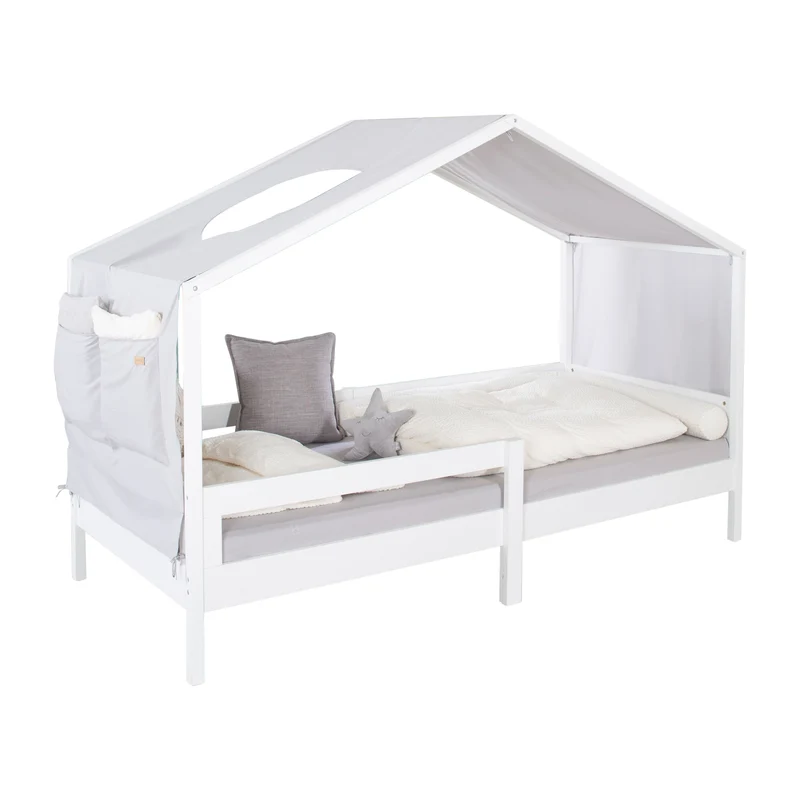 Hausbettbezug neutral 90 x 200 cm inkl. 2 Taschen - Grau