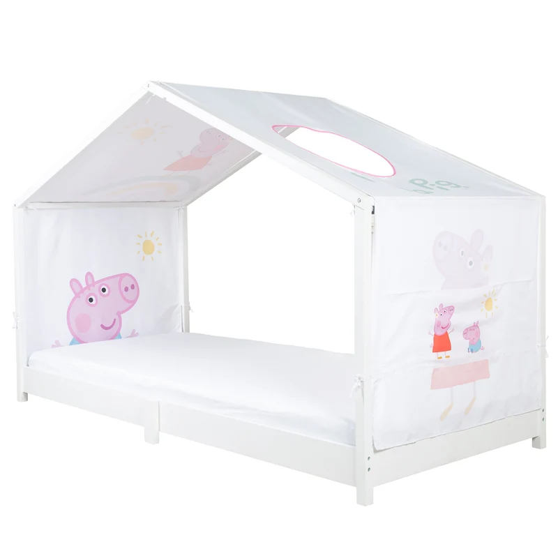 Hausbettbezug 90 x 200 cm 'Peppa Pig' - Rosa / Weiß