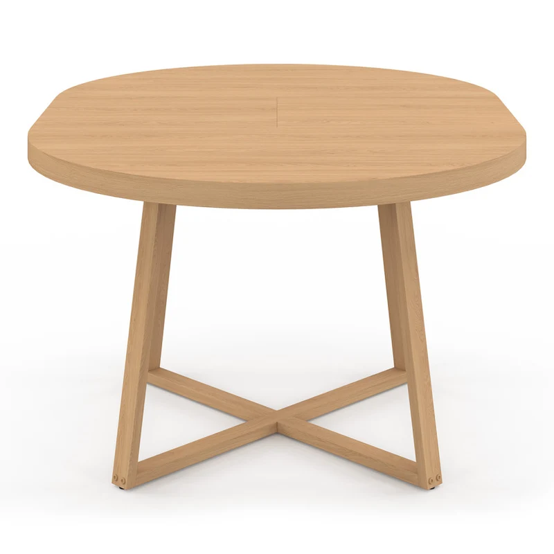 Table repas Sana plateau extensible 110-150 rond et pieds bois