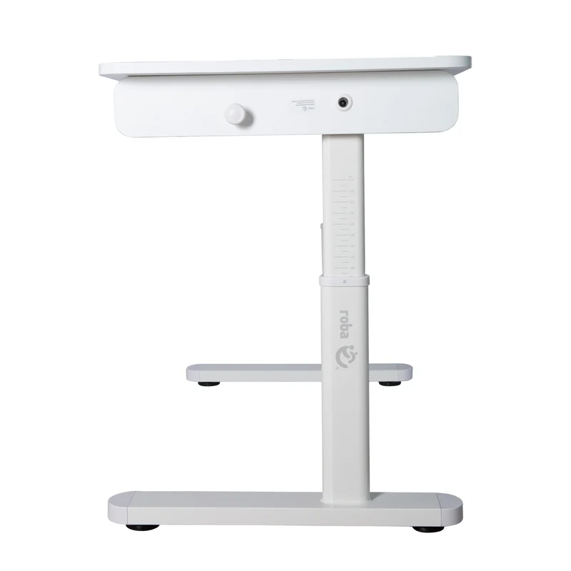 Kinderschreibtisch mit Schublade - Höhenverstellbar - Ergonomisches Design mit Stauraum - Modernes Design - Weiß