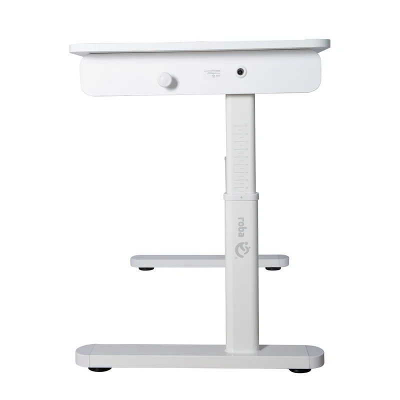 Kinderschreibtisch Basic - Höhenverstellbar - Ergonomisches Design - Ohne Schublade - Weiß