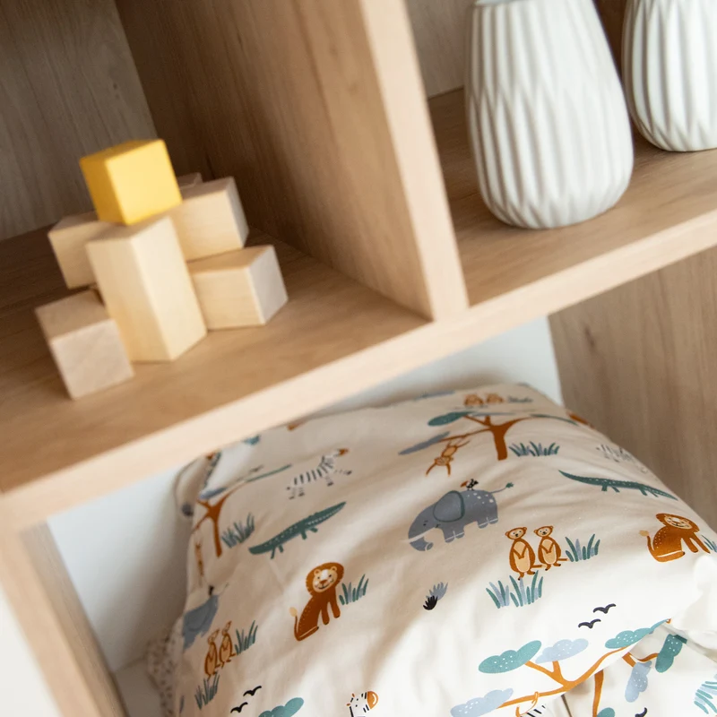Kleiderschrank 'Elva' 3-türig mit offenem Fach - Soft-Close - Cashmere / Virginia Chestnut