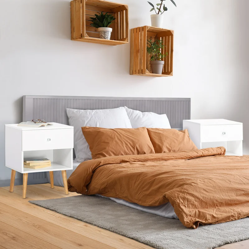 Tables de chevet Emmie 1 tiroir - lot de 2
