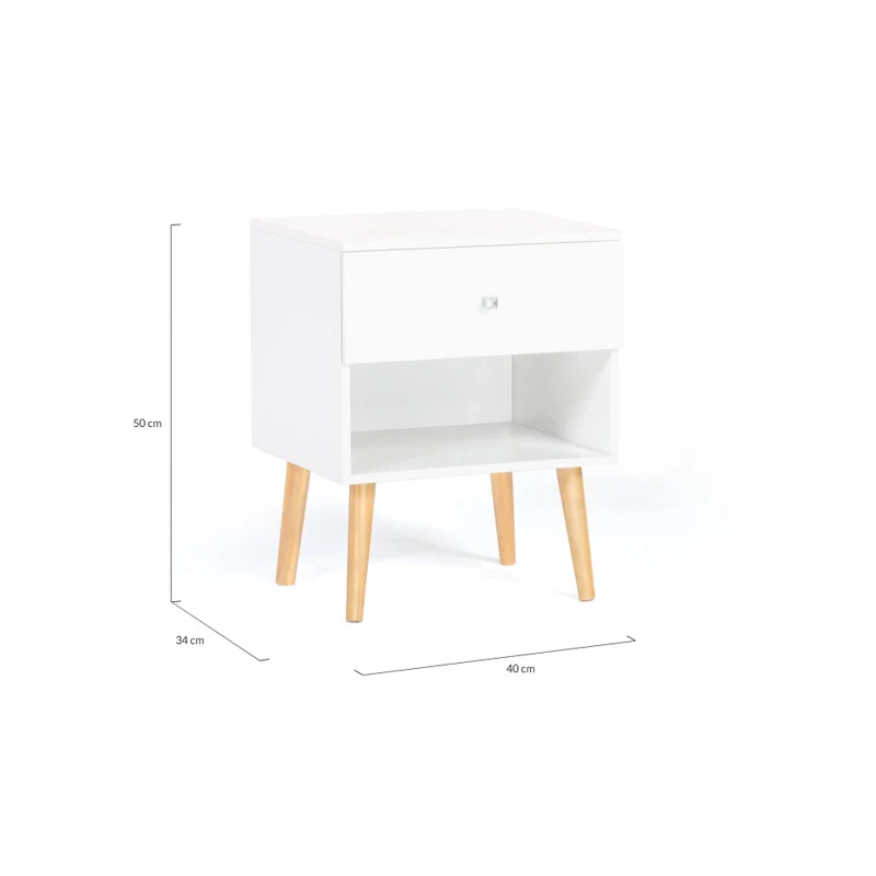 Tables de chevet Emmie 1 tiroir - lot de 2