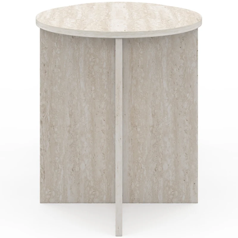 Tables d'appoint Gabin effet travertin - lot de 2