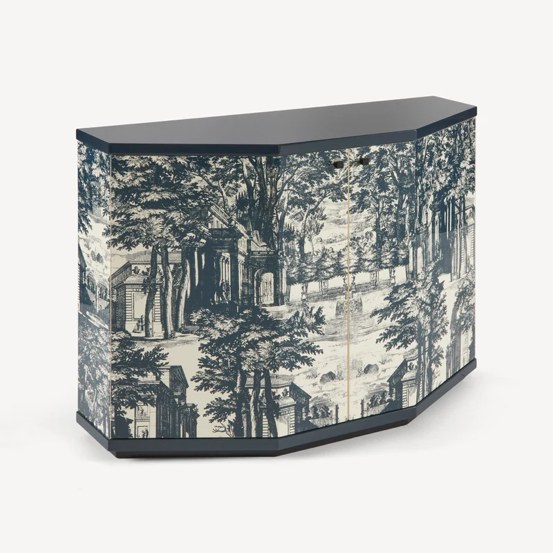 Small cabinet polyhedric Giardino Settecentesco