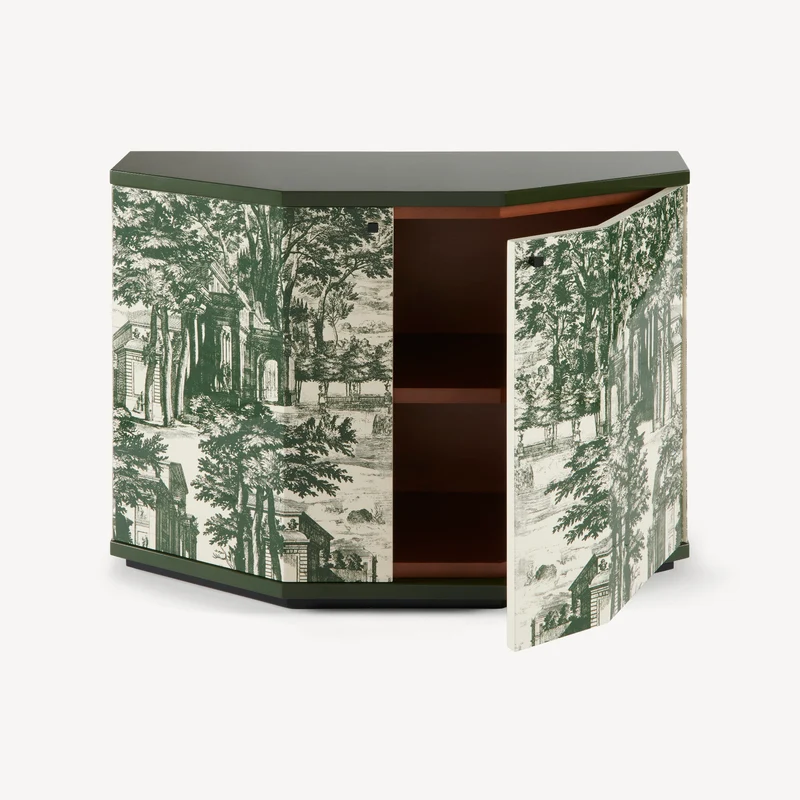 Small cabinet polyhedric Giardino Settecentesco