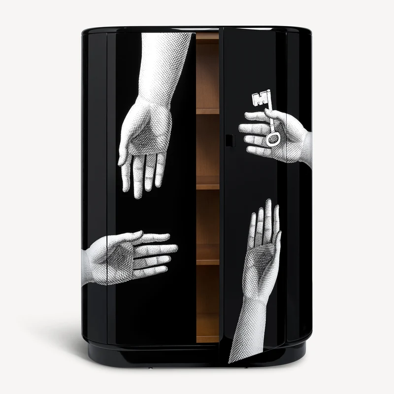Curved Cabinet Mani con Chiave e Serratura