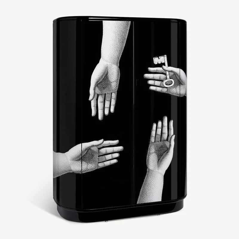 Curved Cabinet Mani con Chiave e Serratura