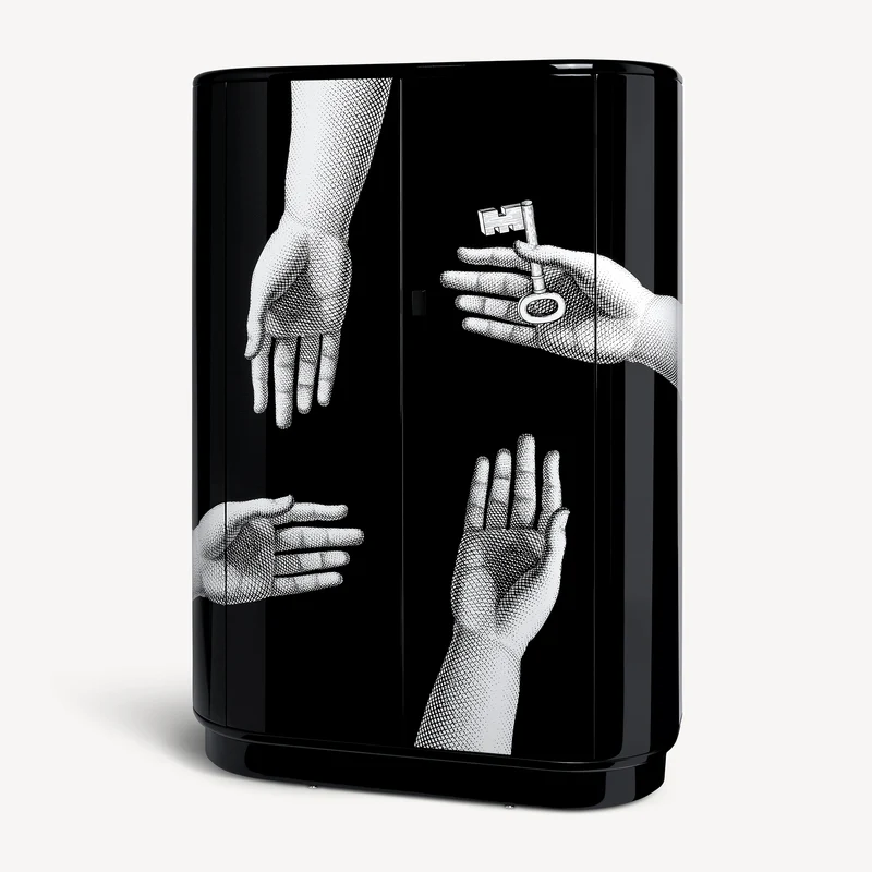 Curved Cabinet Mani con Chiave e Serratura