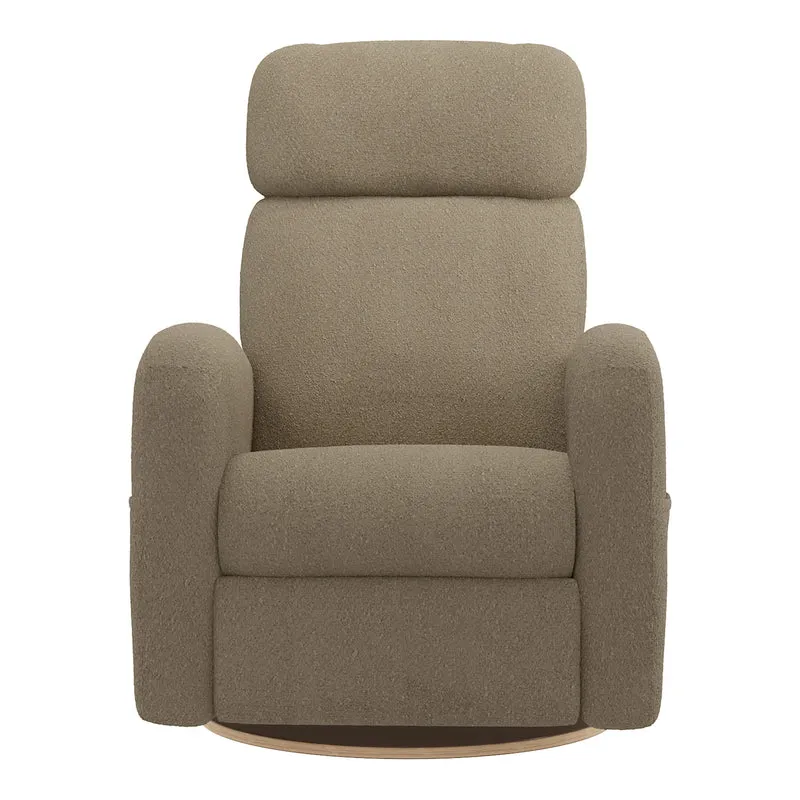 Fauteuil Berçant Inclinable Pivotant Hailey - Tissu Anti-tache Tessa Mocha