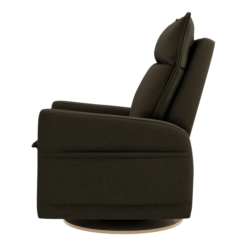 Fauteuil Berçant et Pivotant Arya - Tissu Anti-tache Mojo Espresso