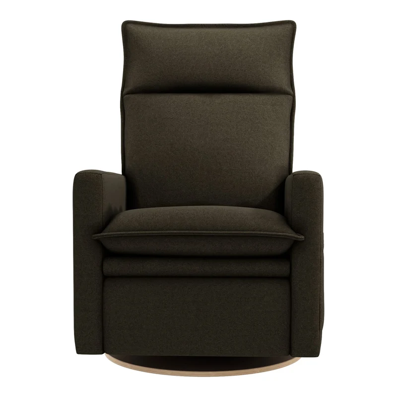Fauteuil Berçant et Pivotant Arya - Tissu Anti-tache Mojo Espresso