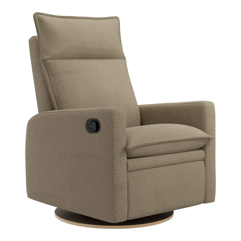 Fauteuil Berçant et Pivotant Arya - Tissu Anti-tache Tessa Mocha