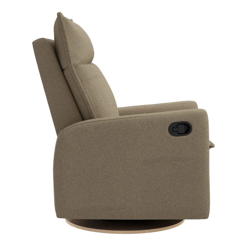 Fauteuil Berçant et Pivotant Arya - Tissu Anti-tache Tessa Mocha