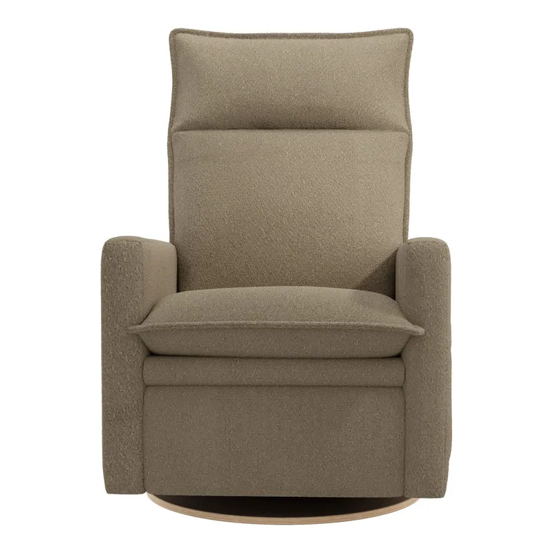 Fauteuil Berçant et Pivotant Arya - Tissu Anti-tache Tessa Mocha