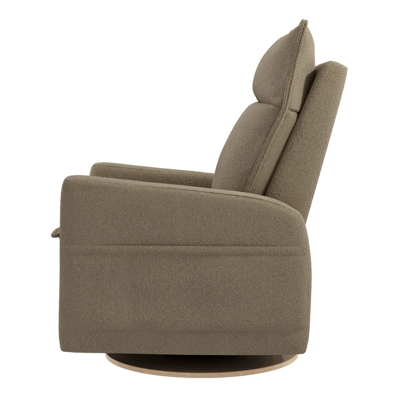 Fauteuil Berçant et Pivotant Arya - Tissu Anti-tache Tessa Mocha