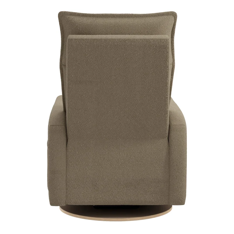 Fauteuil Berçant et Pivotant Arya - Tissu Anti-tache Tessa Mocha
