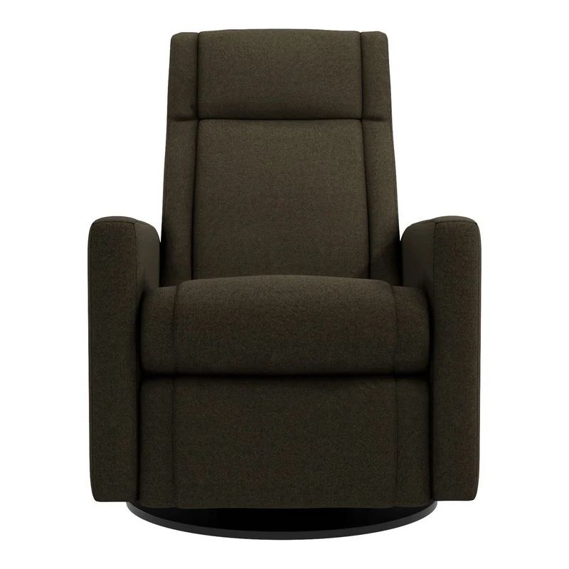 Fauteuil Berçant et Pivotant Nelly - Tissu Anti-tache Mojo Espresso