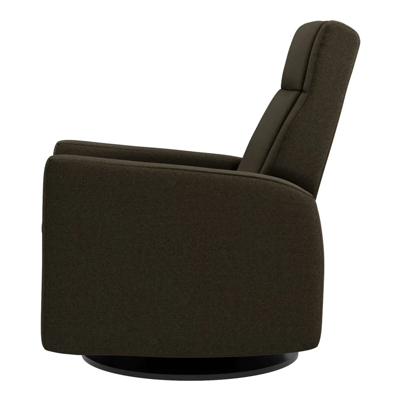 Fauteuil Berçant et Pivotant Nelly - Tissu Anti-tache Mojo Espresso