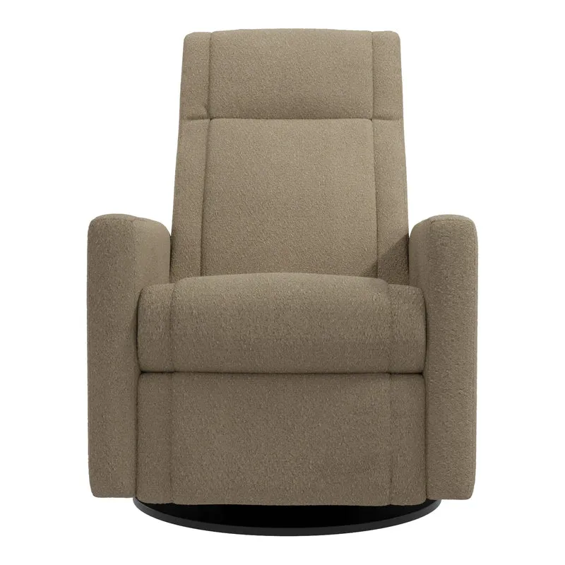 Fauteuil Berçant et Pivotant Nelly - Tissu Anti-tache Tessa Mocha