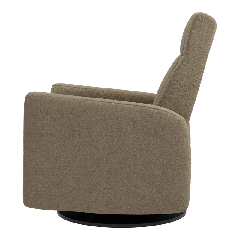 Fauteuil Berçant et Pivotant Nelly - Tissu Anti-tache Tessa Mocha