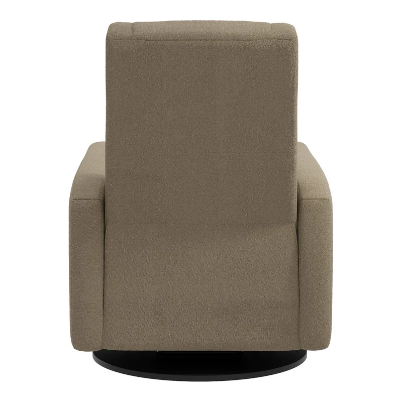 Fauteuil Berçant et Pivotant Nelly - Tissu Anti-tache Tessa Mocha