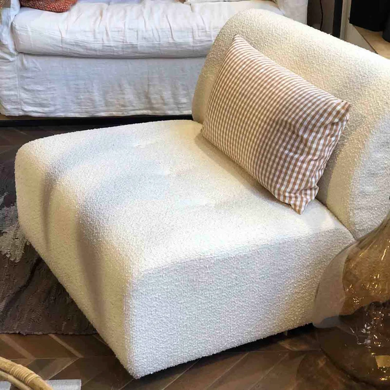 CANAPÉ BOUCLETTE VINT BLANC