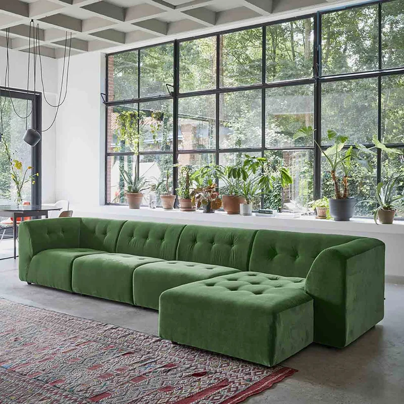 CANAPÉ VELOURS VINT VERT