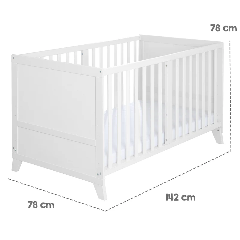 Babybettset 'Savanna Friends' 70 x 140 inkl. kompletter Ausstattung - Weiß / Beige
