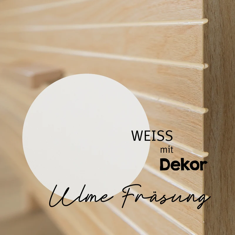 Kleiderschrank 'Theo' 3-türig - Hochwertige Fräsungen - Weiß / Eiche