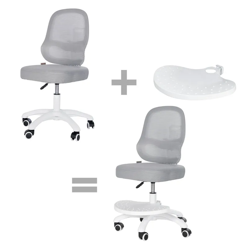 Fußbrett Smart Grow - Zubehör für Kinder-Bürostuhl - Passend zur Smart Grow Serie - Aus Kunststoff - Ergonomische Ergänzung - Grau