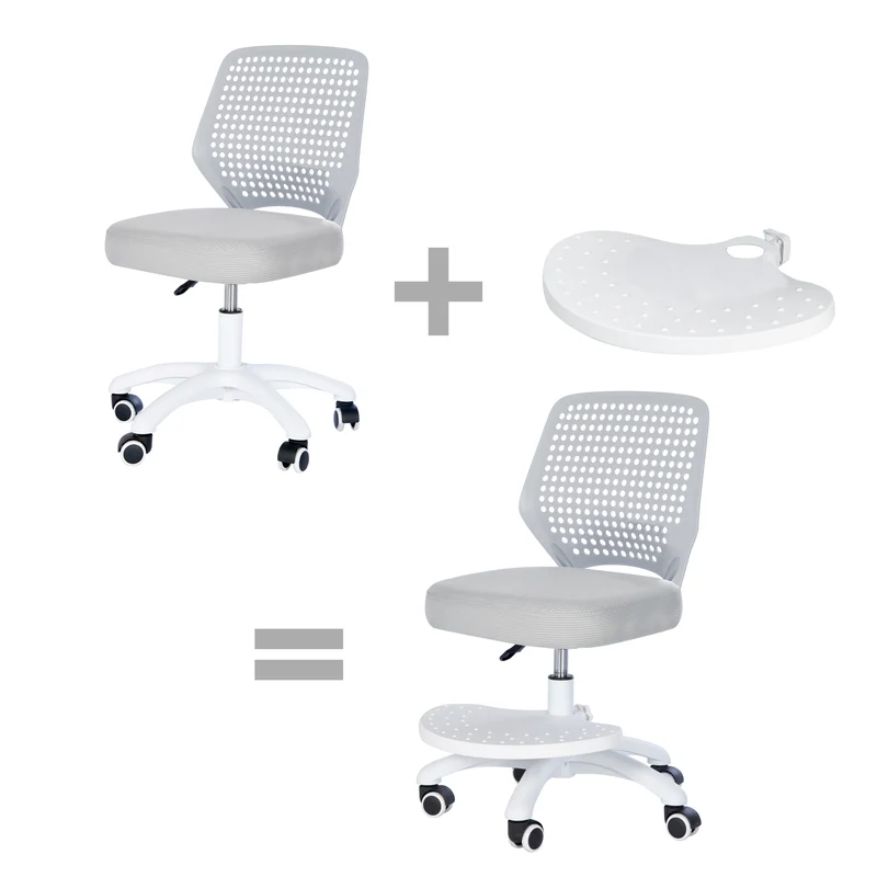 Fußbrett Smart Grow - Zubehör für Kinder-Bürostuhl - Passend zur Smart Grow Serie - Aus Kunststoff - Ergonomische Ergänzung - Grau