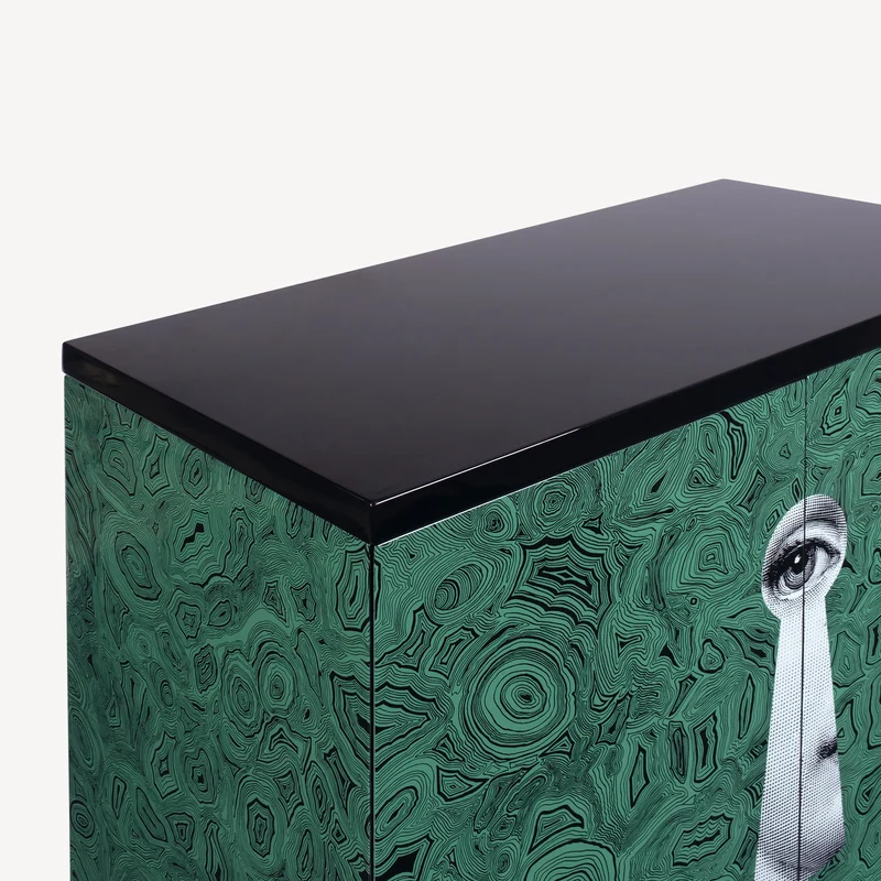 Raised small sideboard Serratura su Malachite