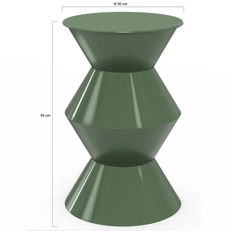 Table d'appoint Irène vert kaki