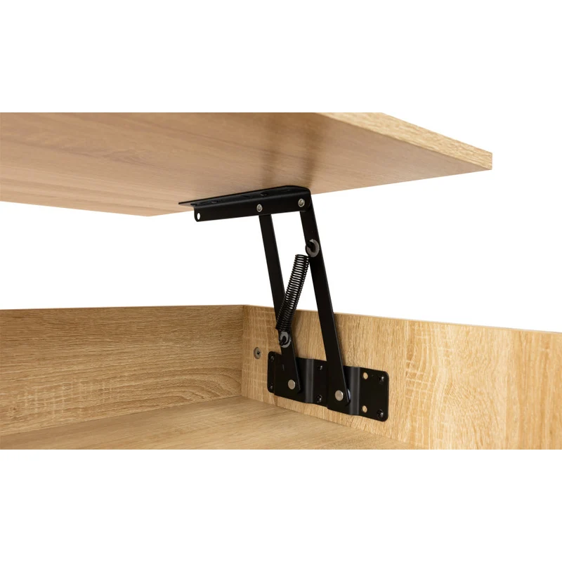 Table basse Tania relevable bois et noir