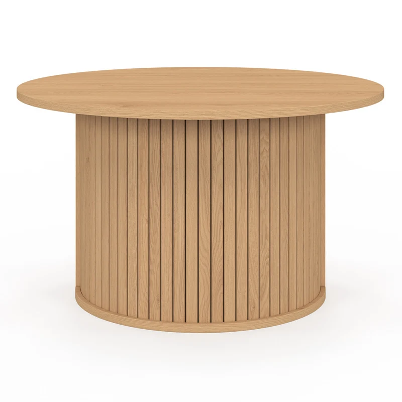 Table basse ronde Albane pieds lattes Ø70cm