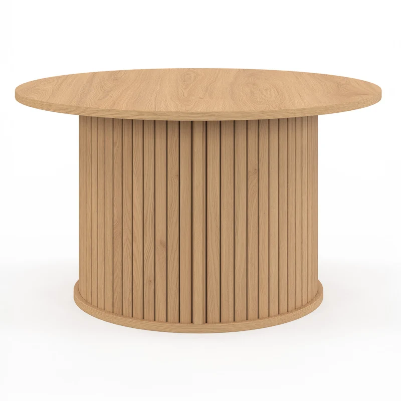 Table basse ronde Albane pieds lattes Ø70cm